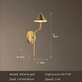 Wall-to-LED wall-mounted mushroom-shaped modern copper - Gold 1 Head