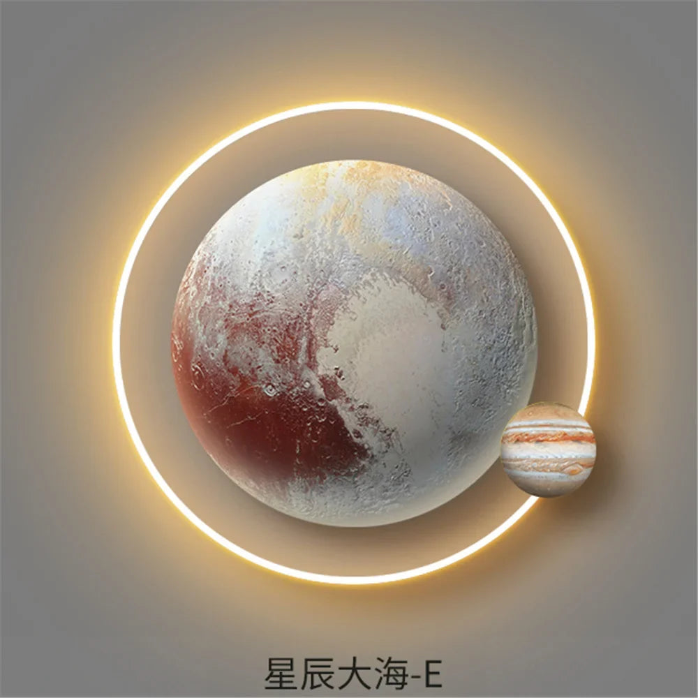 Decorative remote controlled led wall sconce for modern interior - E / Diameter 40cm