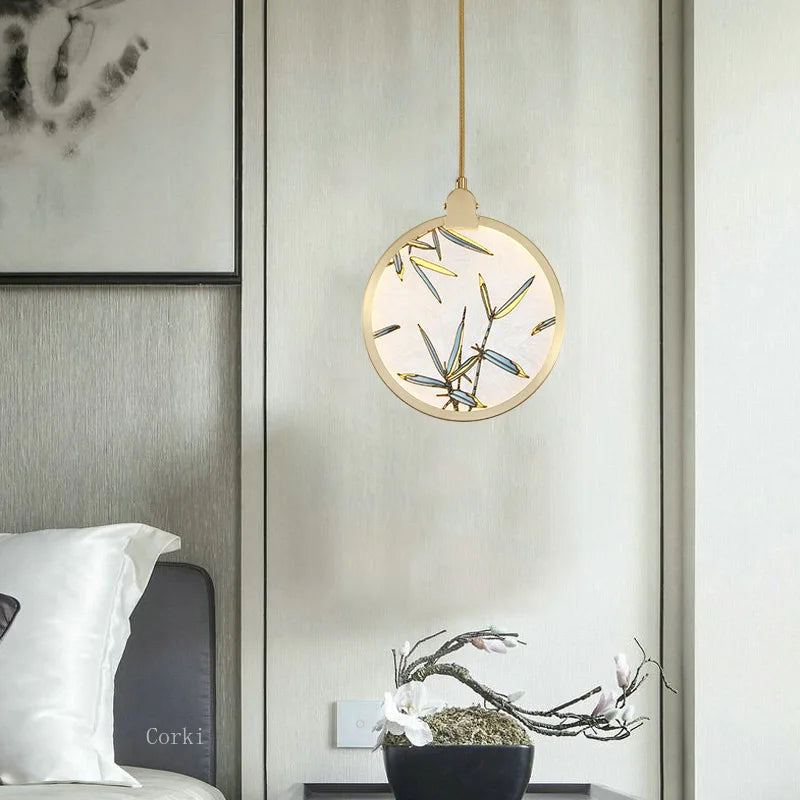 Chinese style glass pendant light for modern interior decoration - view 2