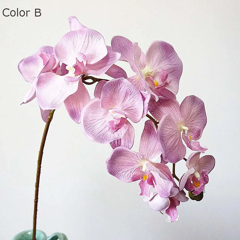 10 retro artificial orchid heads for elegant decorations - view 2