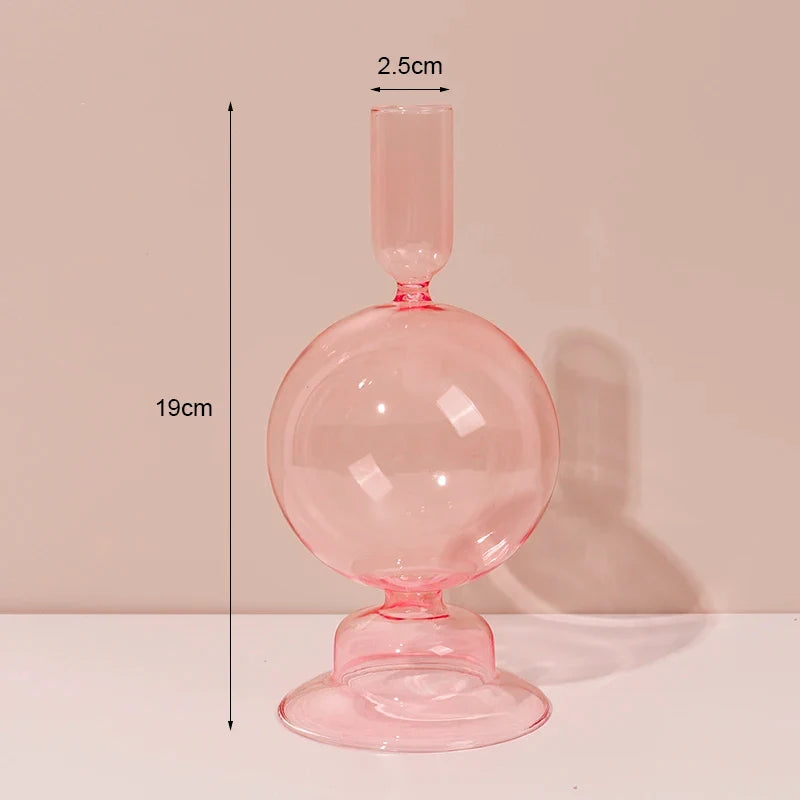 Classic retro glass candlesticks for wedding and interior decoration - 009-9