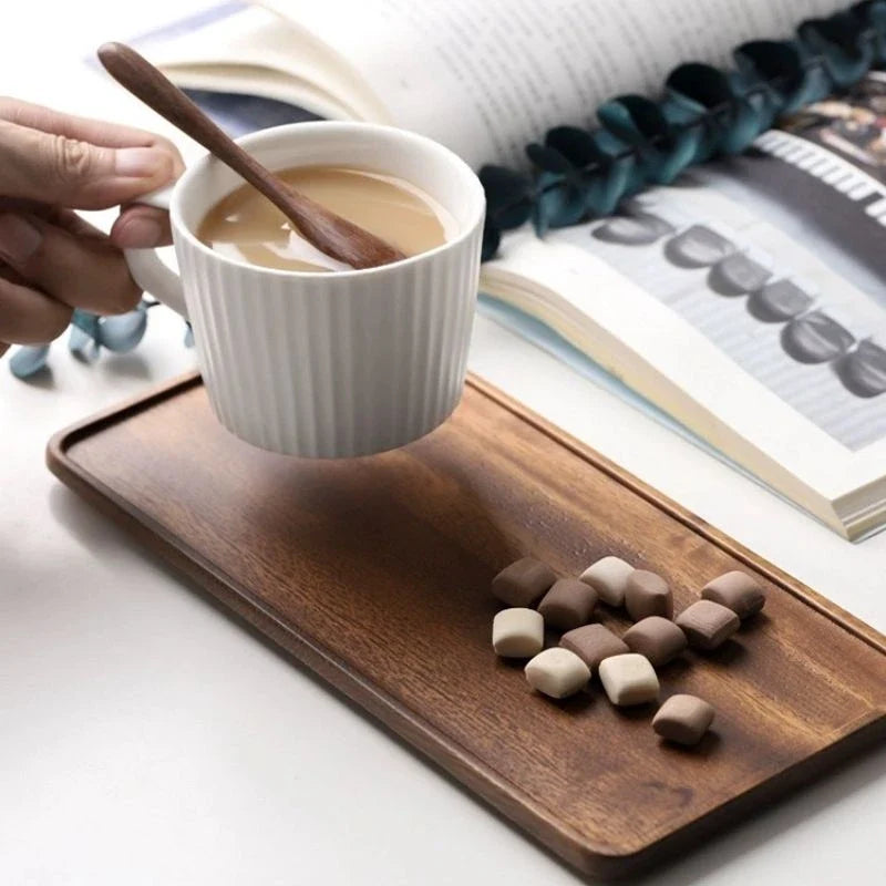 Natural wood tray for fruit and snacks - view 4