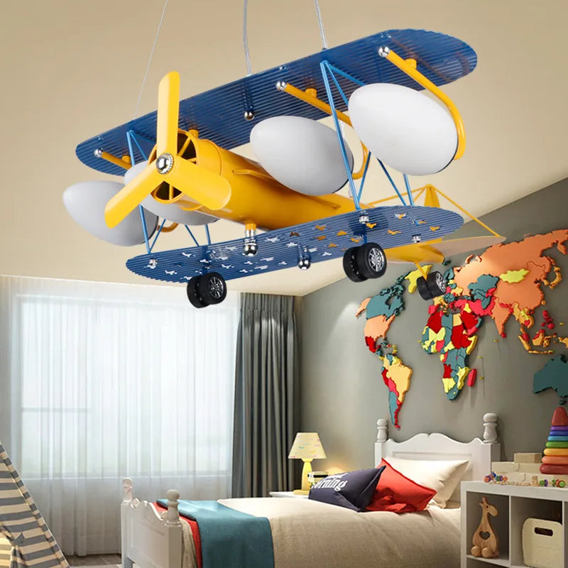 Led pendant light in the shape of a child's plane 2023 - view 4