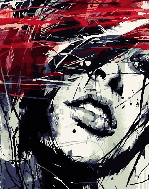 Painting by number portrait girl DIY decoration art house - 7838 / 20x30cm unframed