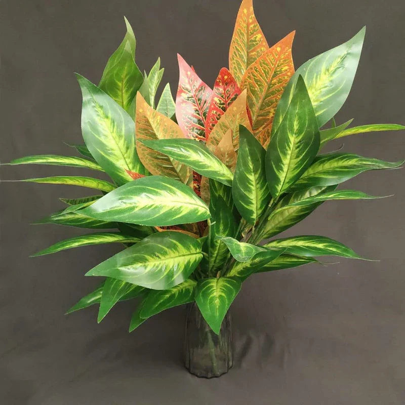 Plastic artificial tropical decorative palm branches - view 5