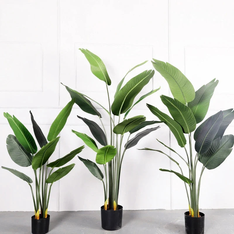 Artificial Green Plant, Plastic Banana Tree, Large Palm Turtle, Bamboo, Indoor Potted, Living Room, Home Decoration - view 3