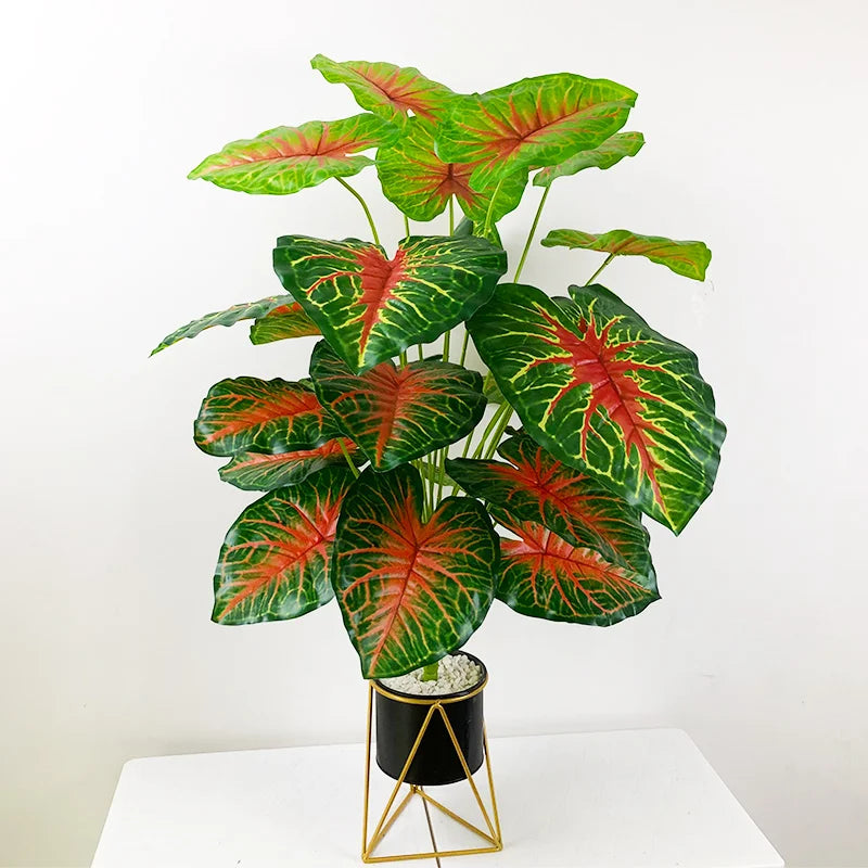 Artificial plants monstera large leaves for interior decoration - view 4