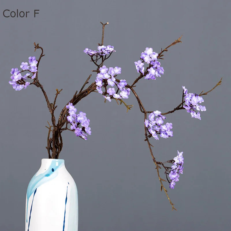 Artificial cherry flower branch for autumn decoration - F