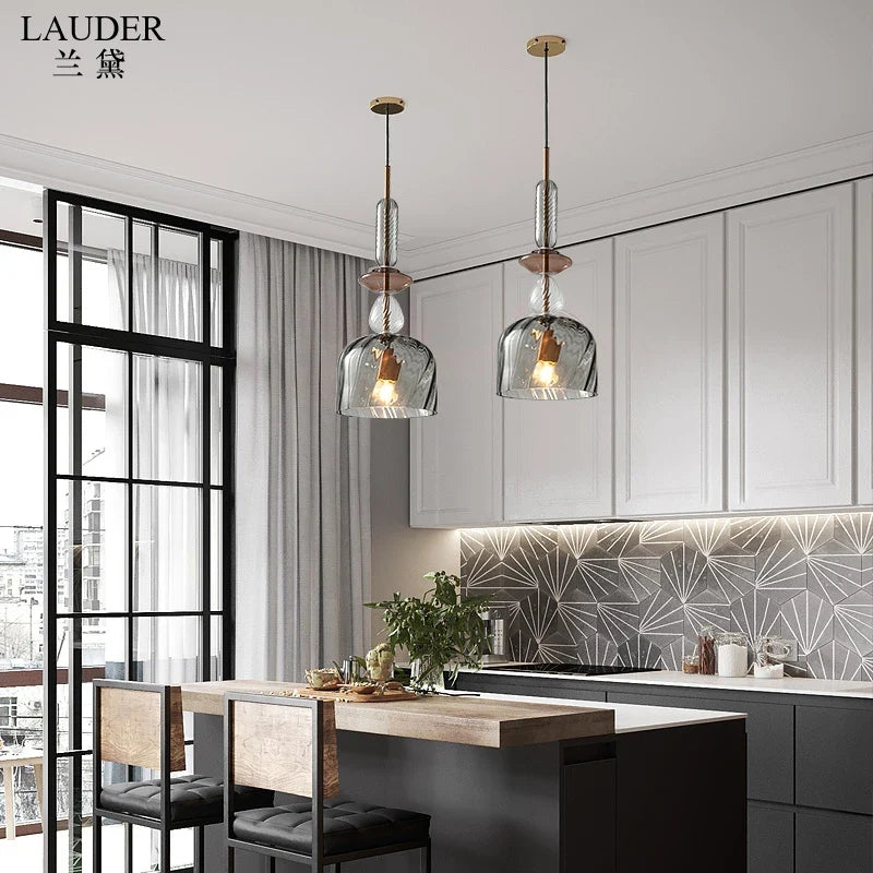 Modern light pendant light in glass for elegant interior - view 6
