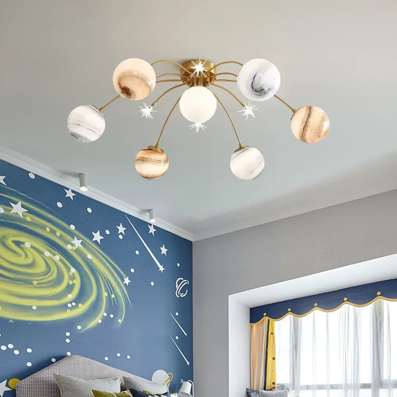 Chandelier child in glass design bright for bedroom - view 3