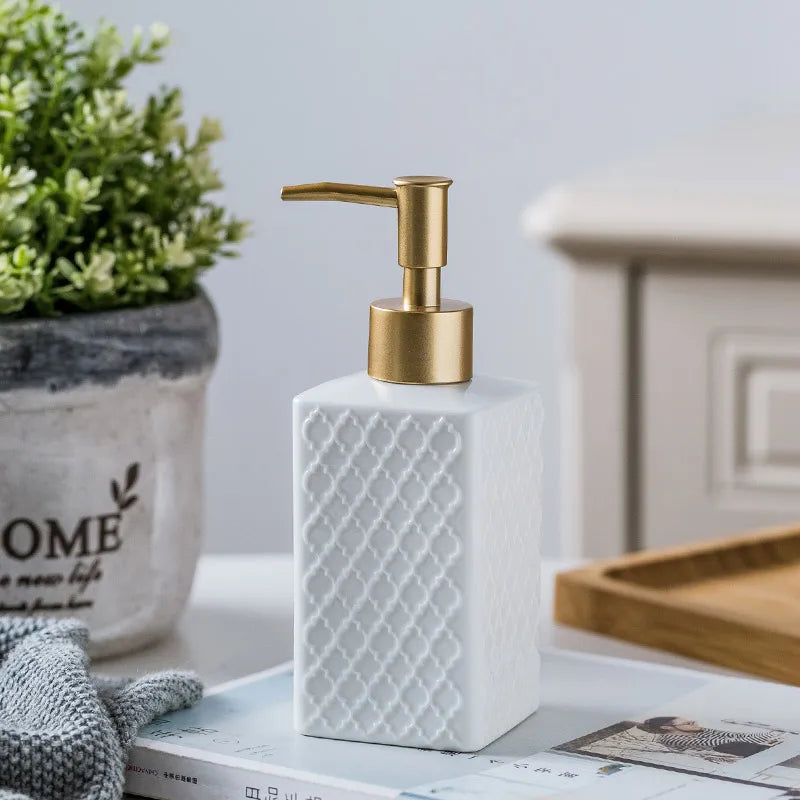 Ceramic liquid soap dispensers for bathroom gift - view 5