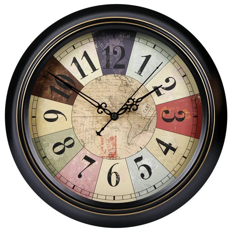 Silent retro style shabbaby wall clock chic interior decoration - Style 7 / 16 inches