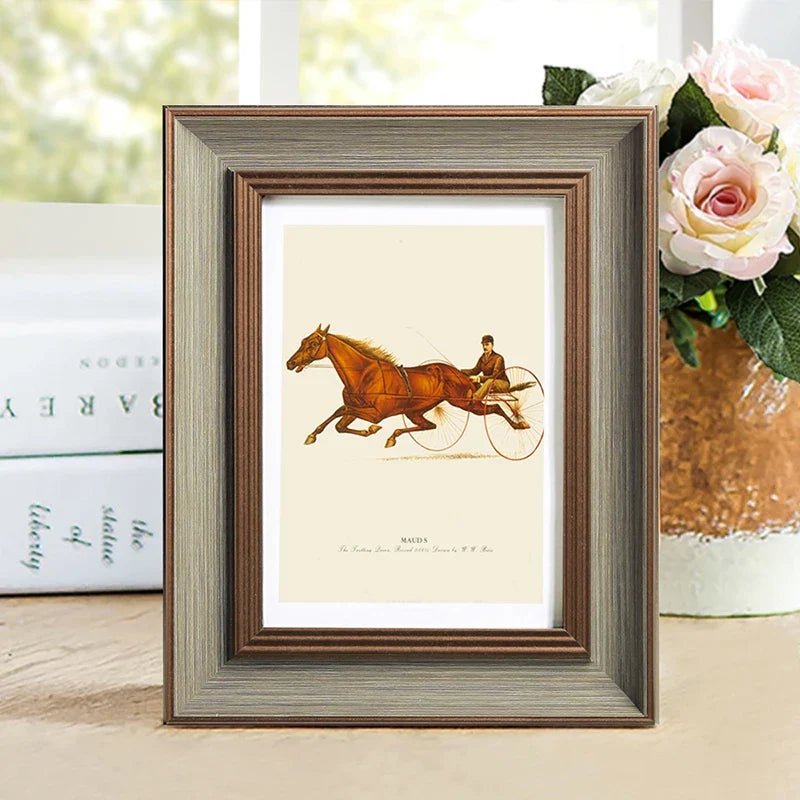 American retro photo frame for wedding and decoration to customize - Zuojiuqianhui / 6 inches - 10.1 x 15.1 cm