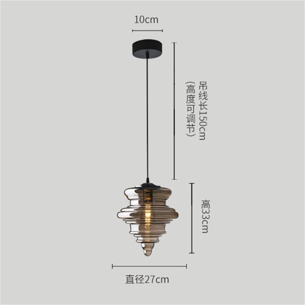 LED pendant light in glass for a modern cottagecore decor - C