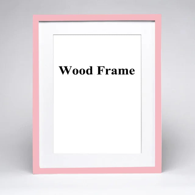 Wooden frame for painting and photo with all-out - Pink / 25x30cm