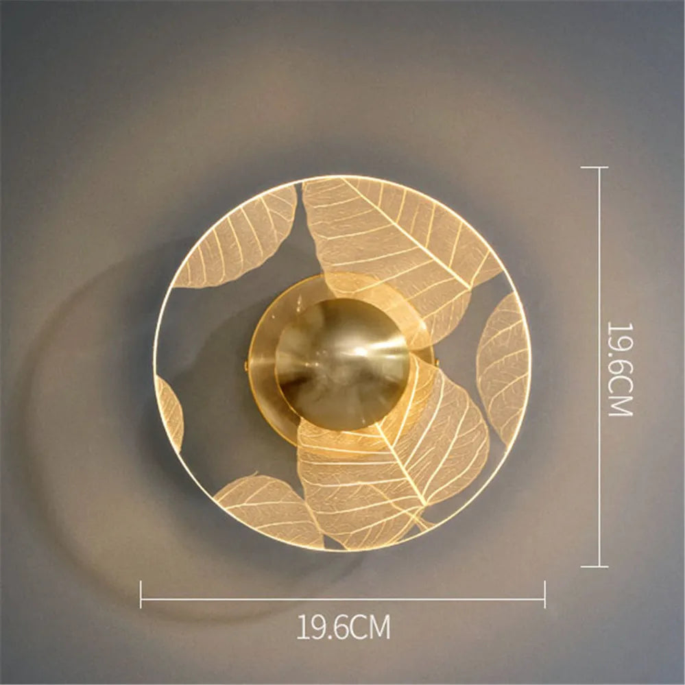 Modern led wall sconce with interchangeable flowers for interior decoration - One