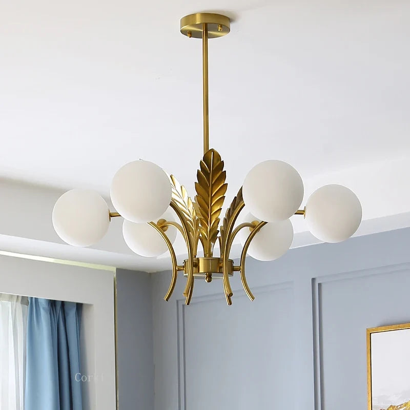 Modern glass chandelier minimalist design for elegant interior - view 3