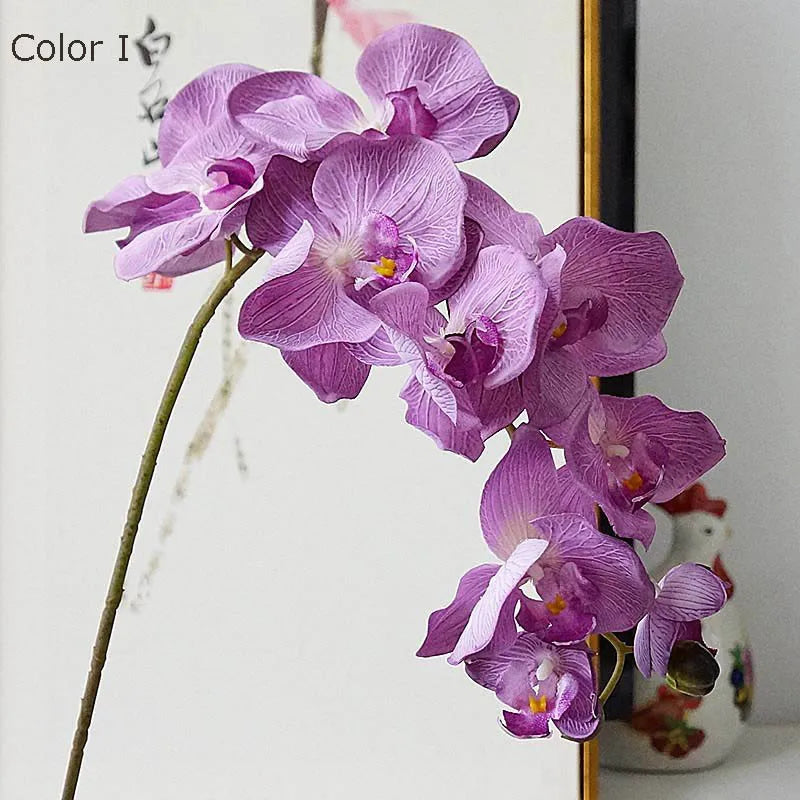 10 retro artificial orchid heads for elegant decorations - Je