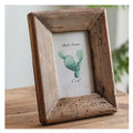 Rustic Retro Style Photo Frame For Tabletop Home Decoration, Handmade with Natural Brown Pine Wooden Picture Frame - 6 inch