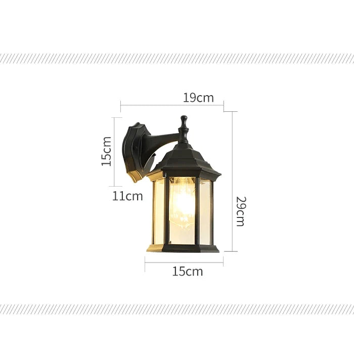Aluminum Outdoor Wall Sconce Light Fixture - 001