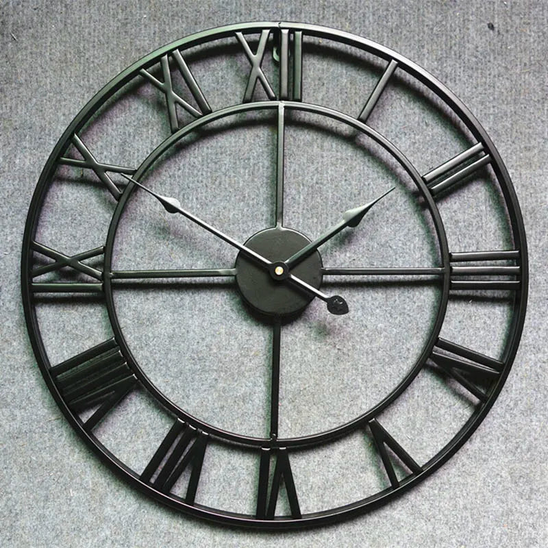 Modern 3D style metal wall clock design - view 4