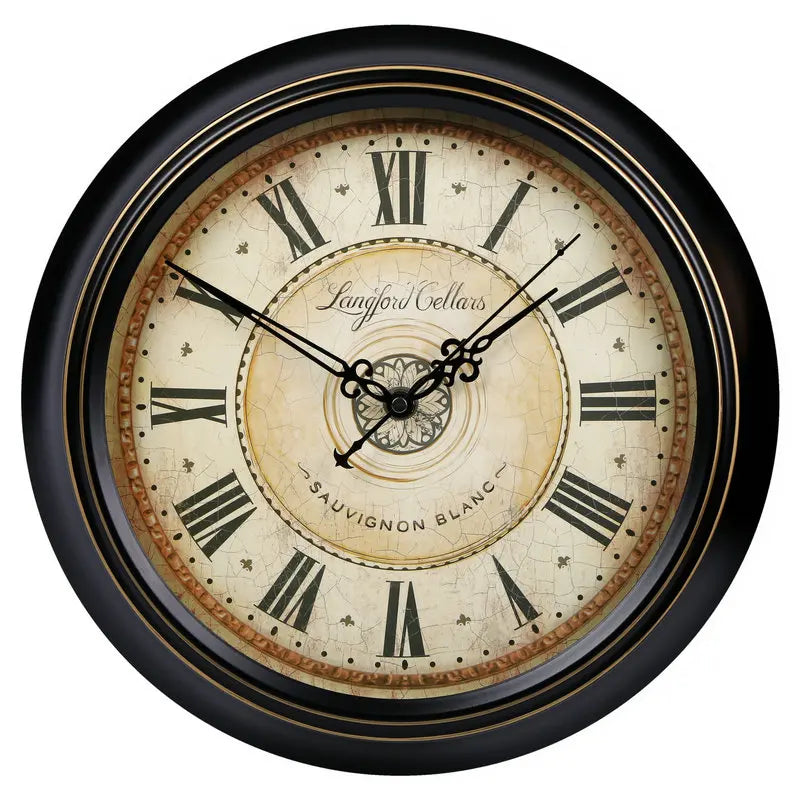 Silent retro style shabbaby wall clock chic interior decoration - Style 5 / 16 inches