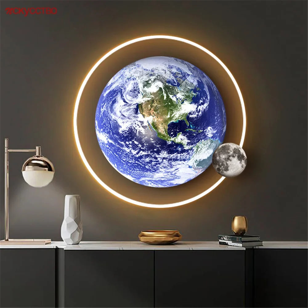 Decorative remote controlled led wall sconce for modern interior