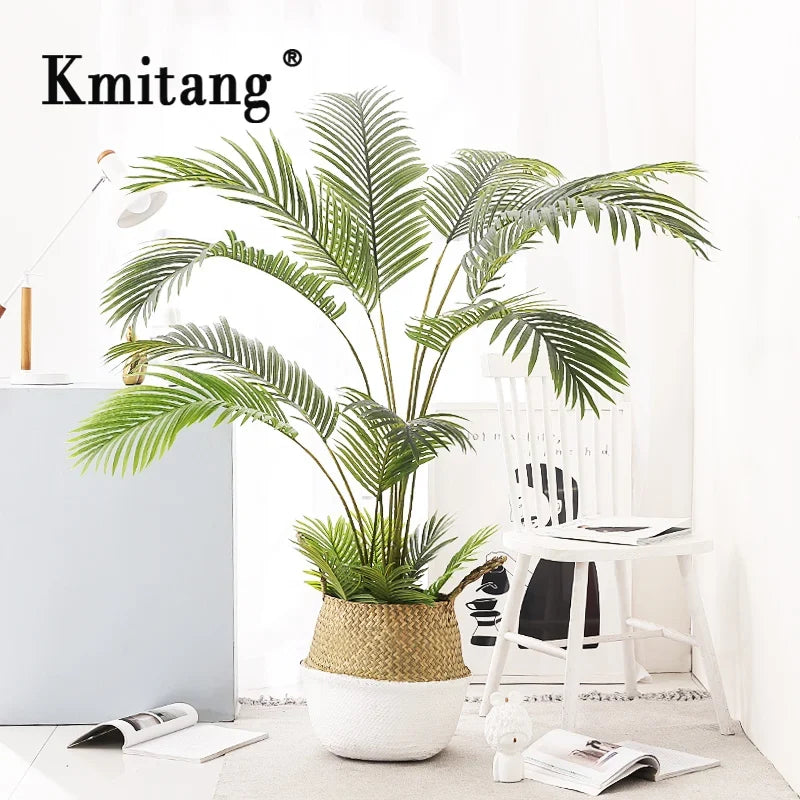 Bouquet of artificial palm trees for festive Hawaiian decoration