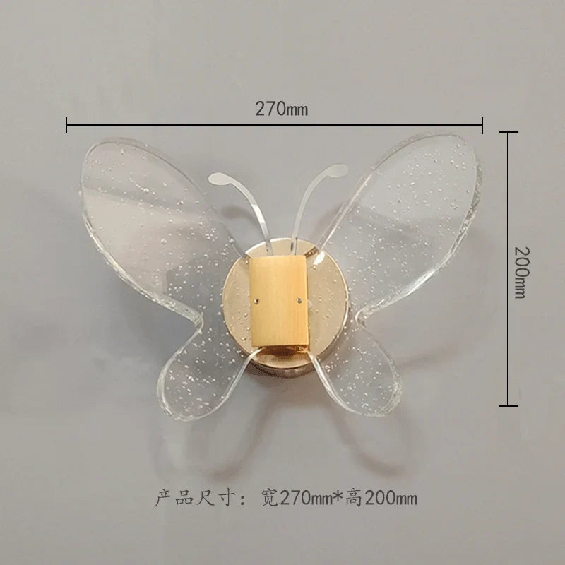 Wall sconce butterfly in modern crystal for interior decoration - view 4