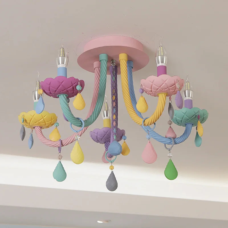 Modern ceiling lamp for children's room with light-filled sockets - view 2