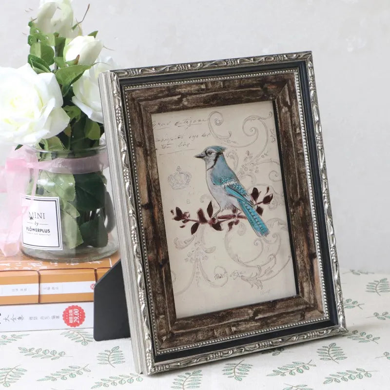 Photo frame retro solid wood for family decoration - view 5