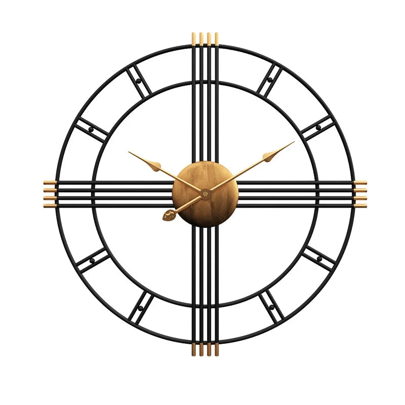 Modern Minimalist Iron Wall Clock, Nordic Style, Mute Clock, Living Room, 50cm - view 2