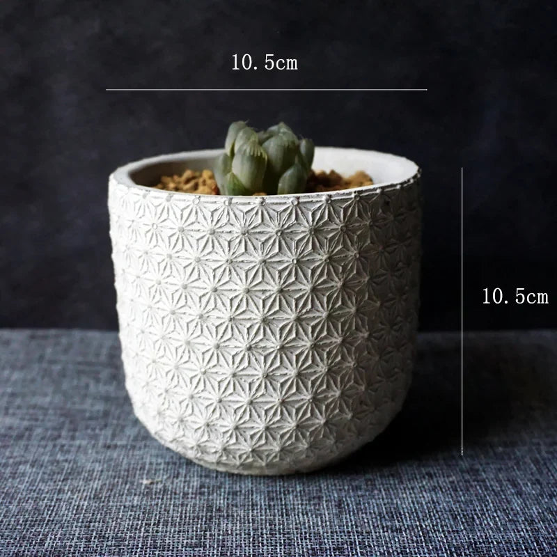 Silicone mold for concrete flower pot handicraft gardening - Light grey
