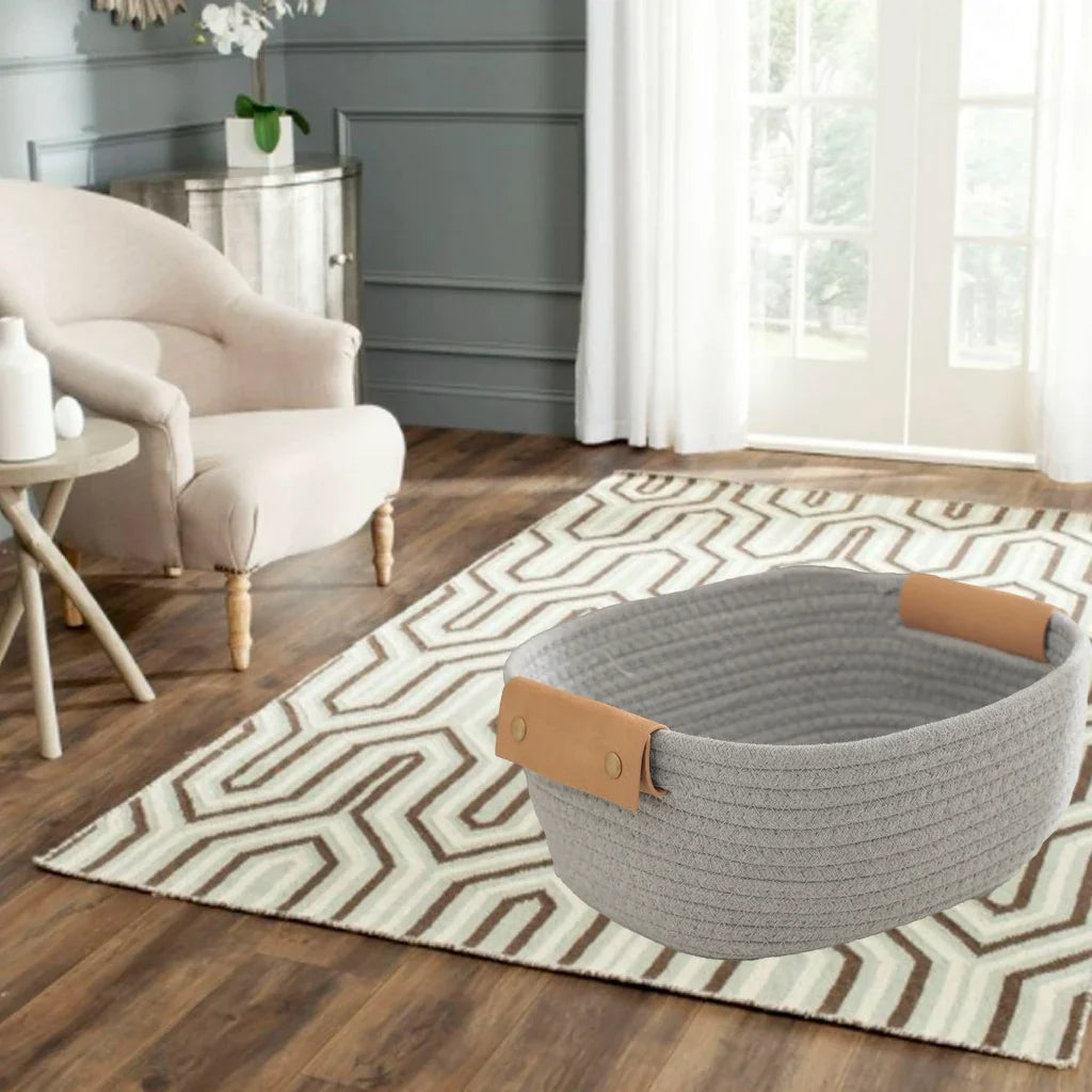 Rope storage basket for toys and baby laundry - view 3