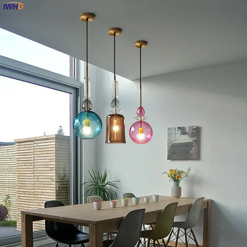 Modern light pendant light in glass for elegant interior - view 3