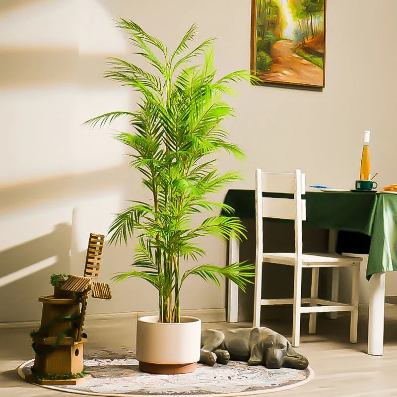 Tropical plants tall artificial palm pot outdoor decoration