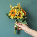 Bouquet of artificial sunflowers for wedding and floral decoration - 1 bouquet
