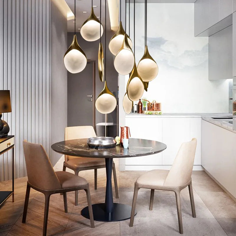 Modern spoon-shaped pendant light for retro decoration - view 2