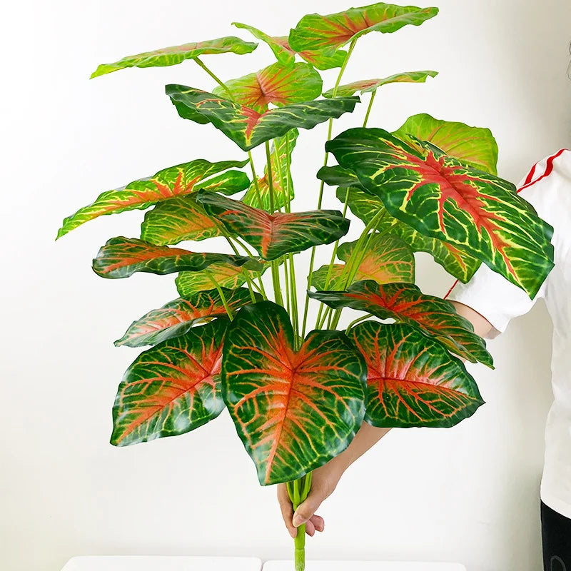 Artificial plants monstera large leaves for interior decoration - view 2