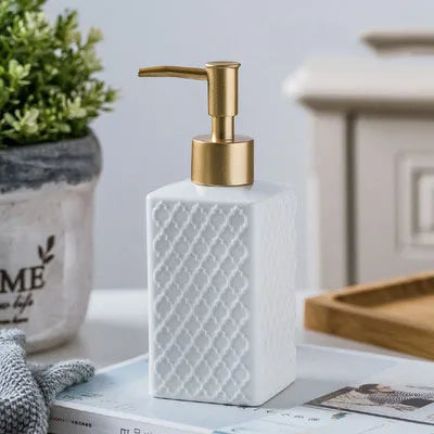 Ceramic liquid soap dispensers for bathroom gift - E