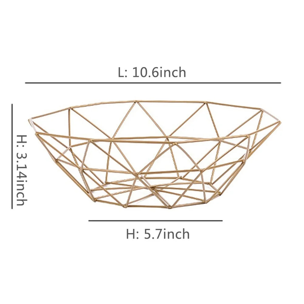 Modern metal storage bowls for snacks and fruit - C2