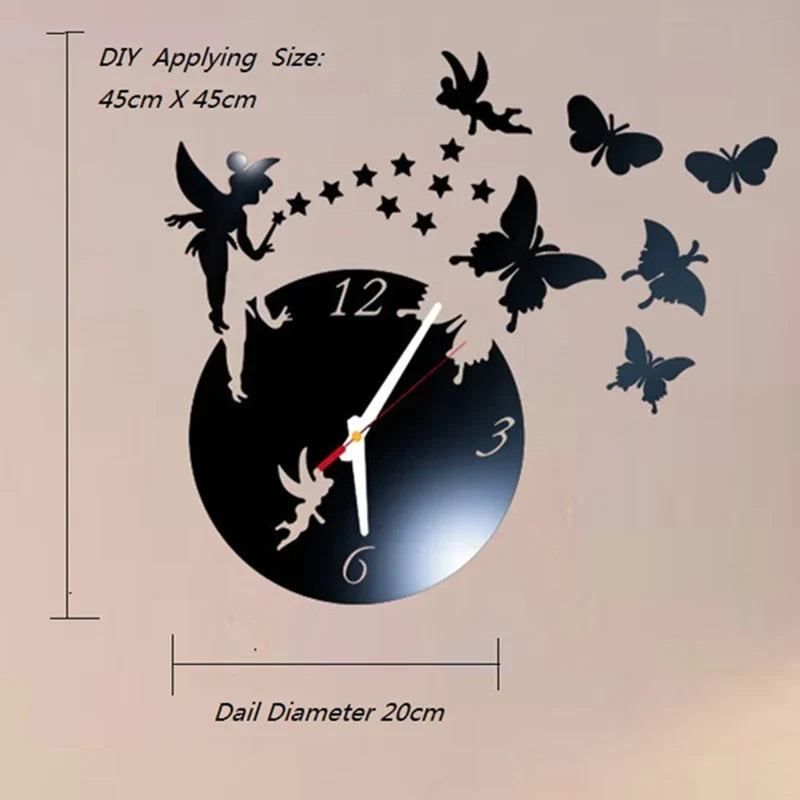 Vintage silent decorative wall clock with 3D pattern - Bricolage 45X45CM / As Shown