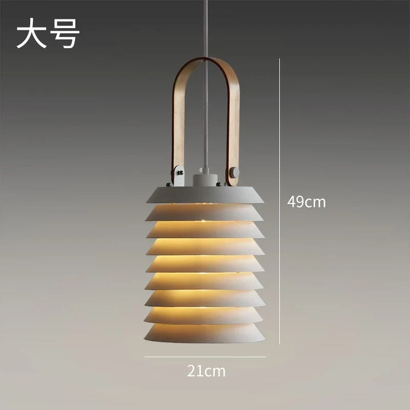 Creative wooden pendant light for restaurant and kitchen - Large