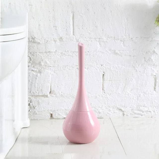 Quick drain toilet brush practical cleaning tool - Pink