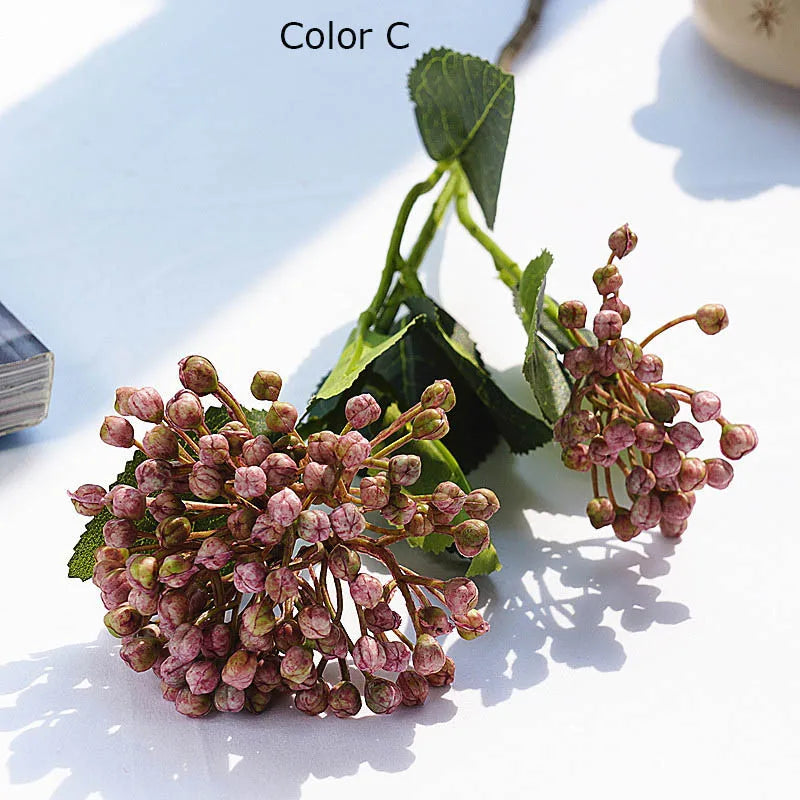 Artificial hortensia berries branch for floral decoration - view 4