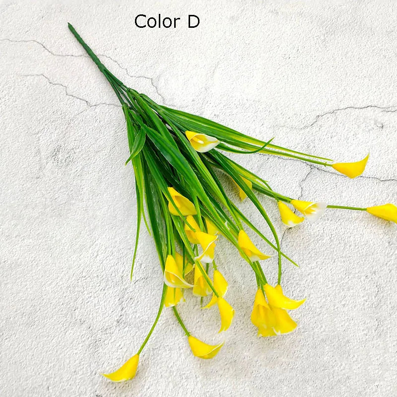 Bouquet of 25 heads of artificial mini calla elegant floral decoration - view 5