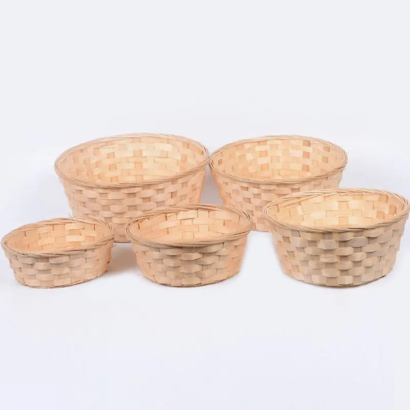 Basket made of woven bamboo for vegetable fruits and snacks - view 6