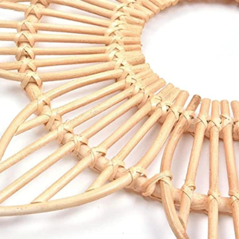 Hanging rattan frame for modern wall decoration - view 3