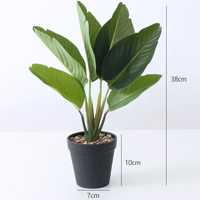Tropical artificial banana pot plants decorations jungle realistic