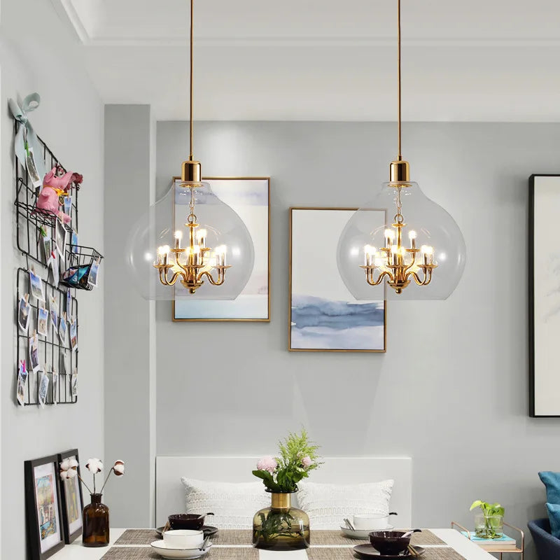 Glass chandeliers for loft decoration and restoration - view 3